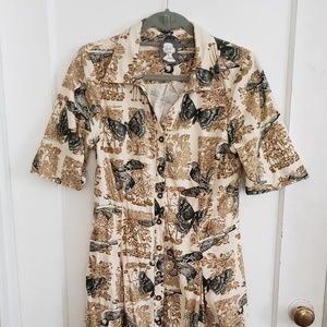 Girls From Savoy Light Corduroy Birds Size 12